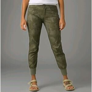 Prana Halle Jogger II Pants 10 Sage Green Camo Gorpcore Outdoor Utility Hiking